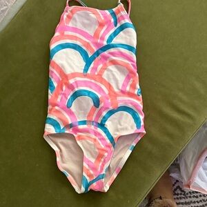 Tea Collection Kids Swim One Piece - Pink, Blue, and White - NEVER WORN